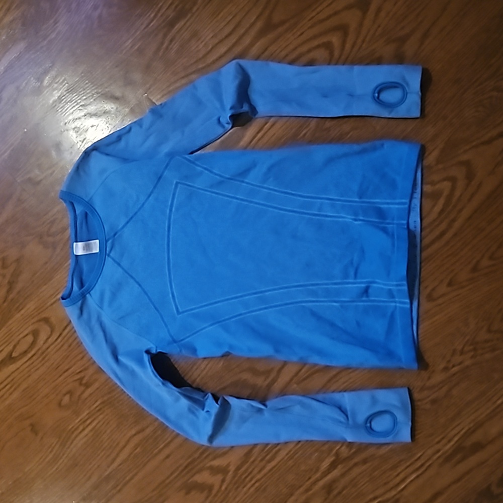 Teal Blue Ivivva Lululemon Long Sleeve Top size 12 / 2